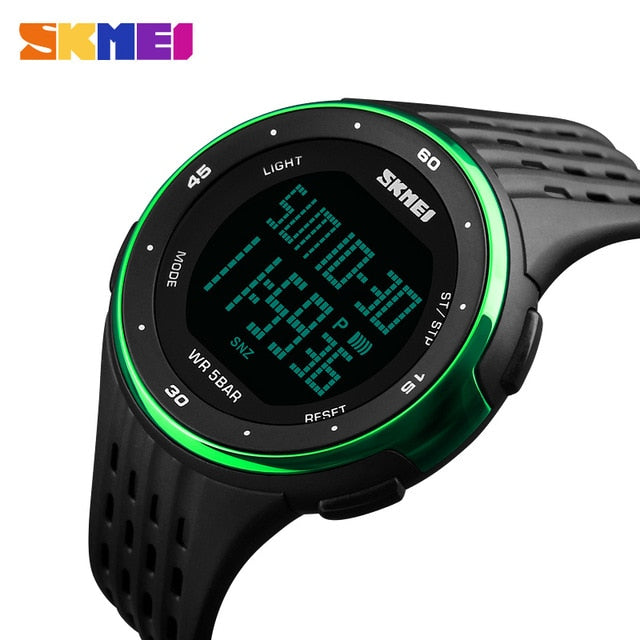 SKMEI 1219 Men Digital Watch LED Display Waterproof Male Wristwatches Chronograph Calendar Alarm Sport Watches Relogio Masculino