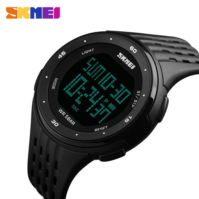 SKMEI 1219 Men Digital Watch LED Display Waterproof Male Wristwatches Chronograph Calendar Alarm Sport Watches Relogio Masculino