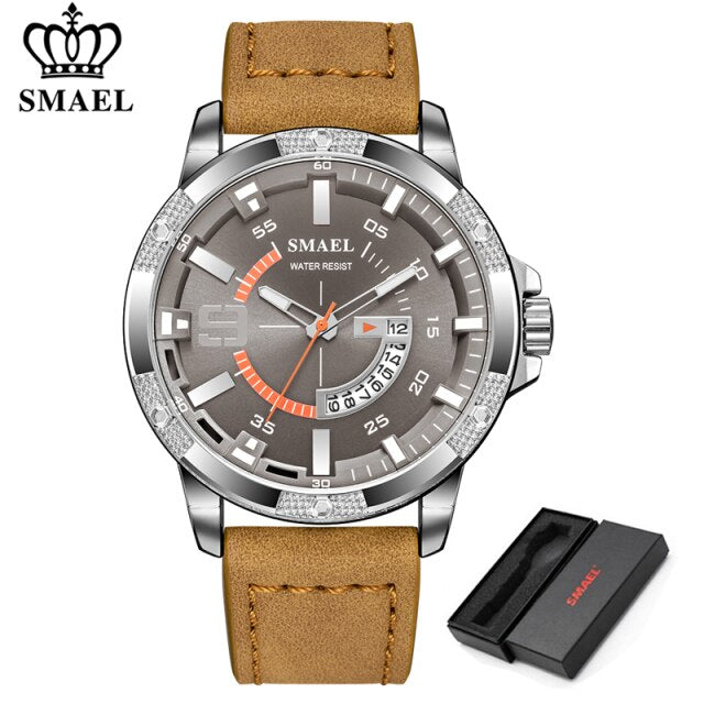 SMAEL Watches Men Luxury Brand Quartz Watch Fashion Military Date Watch Reloj Hombre Sport Clock Male Hour Relogio Masculino