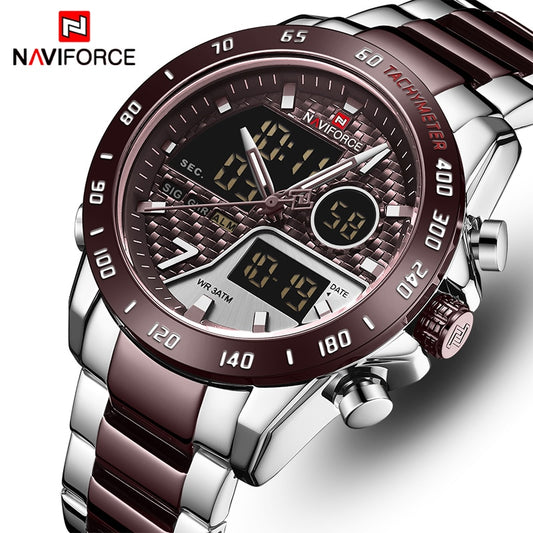 NAVIFORCE New Men Watch Top Luxury Brand Men’s Waterproof Sport Watches Quartz Analog Digital Wristwatch Clock Relogio Masculino