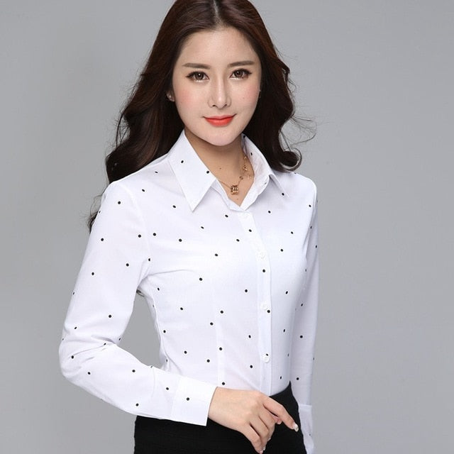 Women Tops And Blouses Office Lady Blouse Slim Shirts Women Blouses Plus Size Tops Casual Shirt Female Blusas