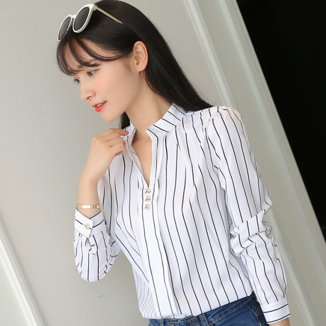 Women Tops And Blouses Office Lady Blouse Slim Shirts Women Blouses Plus Size Tops Casual Shirt Female Blusas