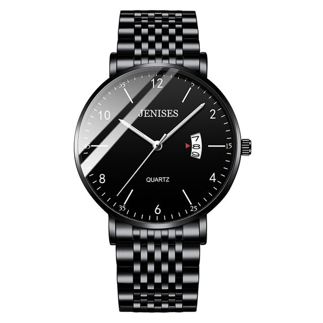 BELUSHI Fashion New Mens Watches Top Luxury Brand Waterproof Quartz Watch Men Casual Stainless Steel Business Date Wrist Watch