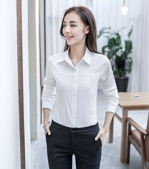 Women Tops And Blouses Office Lady Blouse Slim Shirts Women Blouses Plus Size Tops Casual Shirt Female Blusas