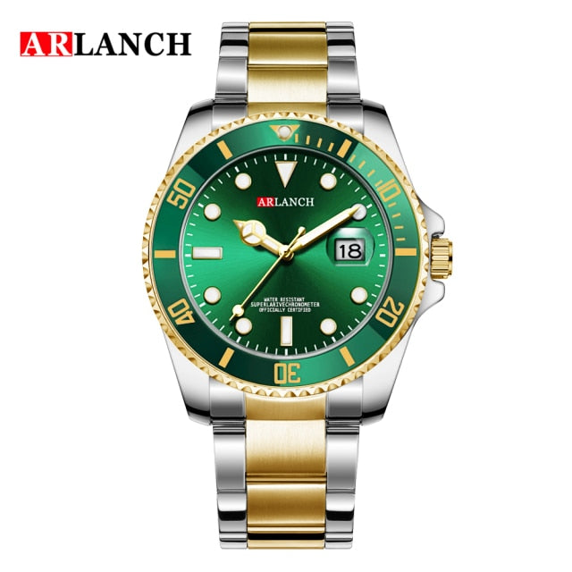 2021 New Water Ghost Stainless Steel Top Brand Luxury Submariner Sport Waterproof Classic Design Men Green Fashion Quartz Watch