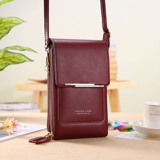 Women Bags Soft Leather Wallets Touch Screen Cell Phone Purse Crossbody Shoulder Strap Handbag for Female Cheap Women&#39;s Bags