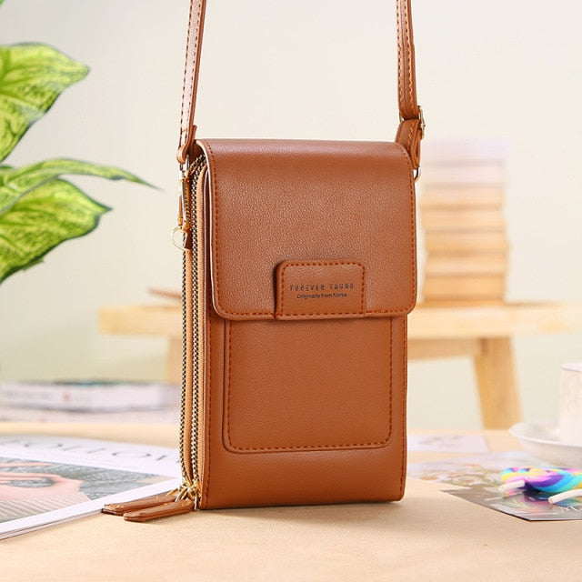 Women Bags Soft Leather Wallets Touch Screen Cell Phone Purse Crossbody Shoulder Strap Handbag for Female Cheap Women&#39;s Bags