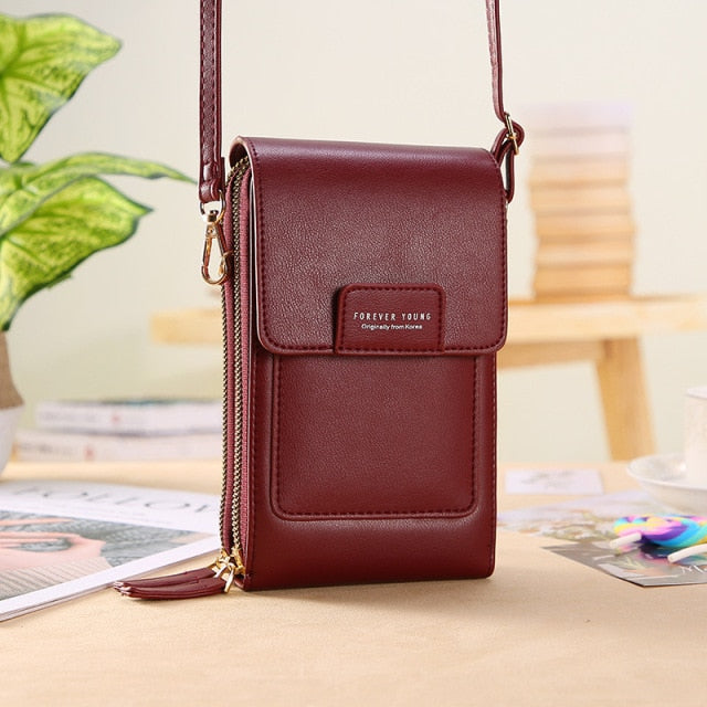 Women Bags Soft Leather Wallets Touch Screen Cell Phone Purse Crossbody Shoulder Strap Handbag for Female Cheap Women&#39;s Bags