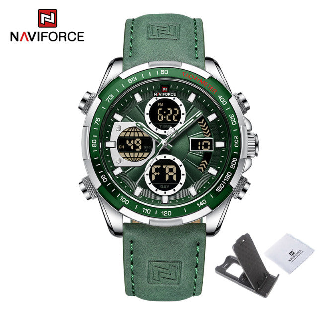 New NAVIFORCE Military Watches for Men Luxury Sport Chronograph Alarm WristWatch Waterproof Quartz Big Clock Digital Male Watch