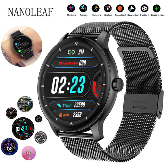 Smart Watch Men Women Dial Call Fitness Tracker 1.3 Inch Full Touch Screen Heart Rate Monitor Sport Smartwatch for Android IOS