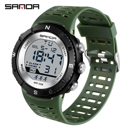 2022 Sanda 386 Top Brand Men Watches Sport Military Fashion Male Digital Quartz Led Watch For Boys Waterproof Cartoon Wristwatch